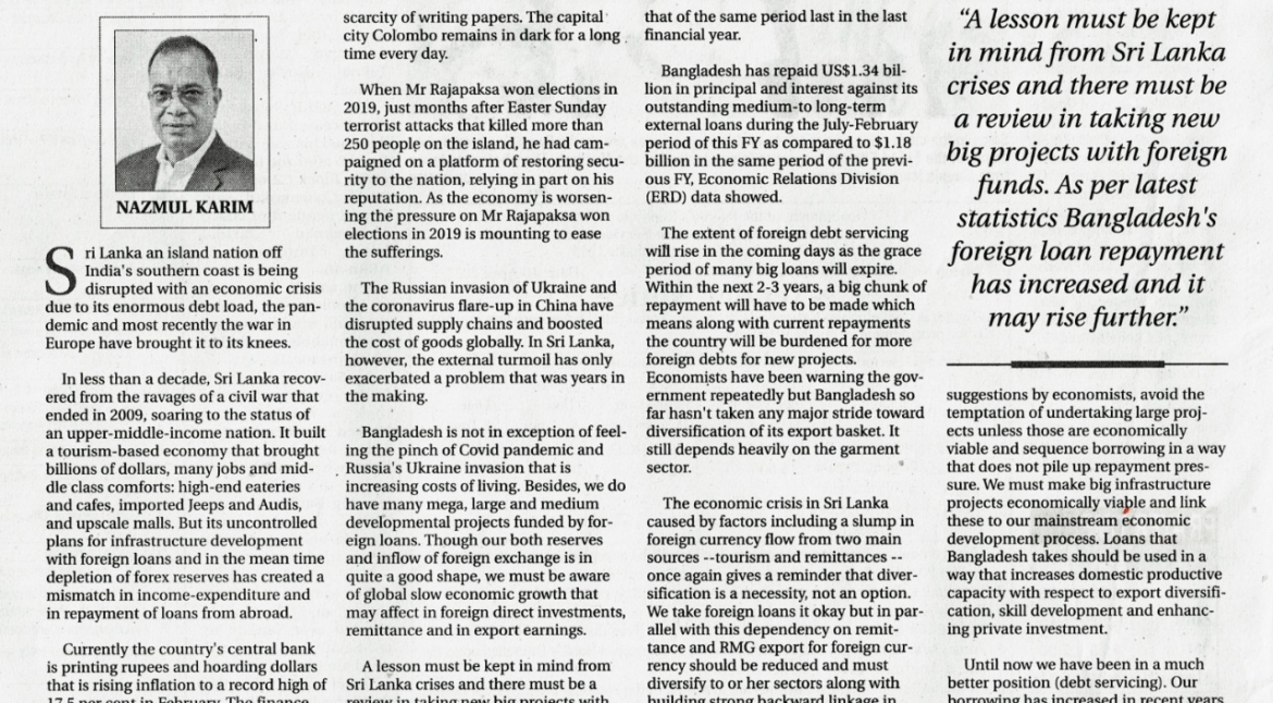 Lessons from Sri Lanka: Foreign-funded projects, exports.